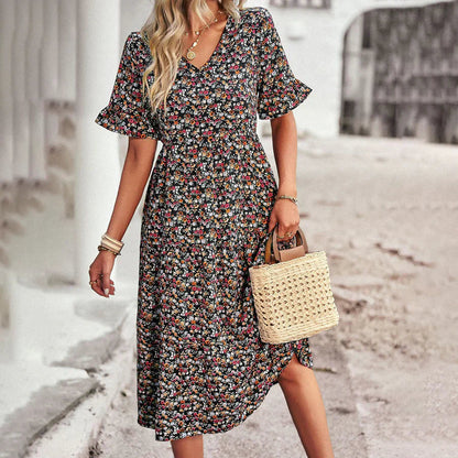 V-hals Jurk Elegante Mirella V-Neck