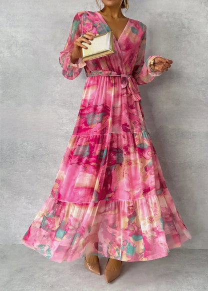 Bloemenjurk Elegante Wikkeljurk voor Vrouw