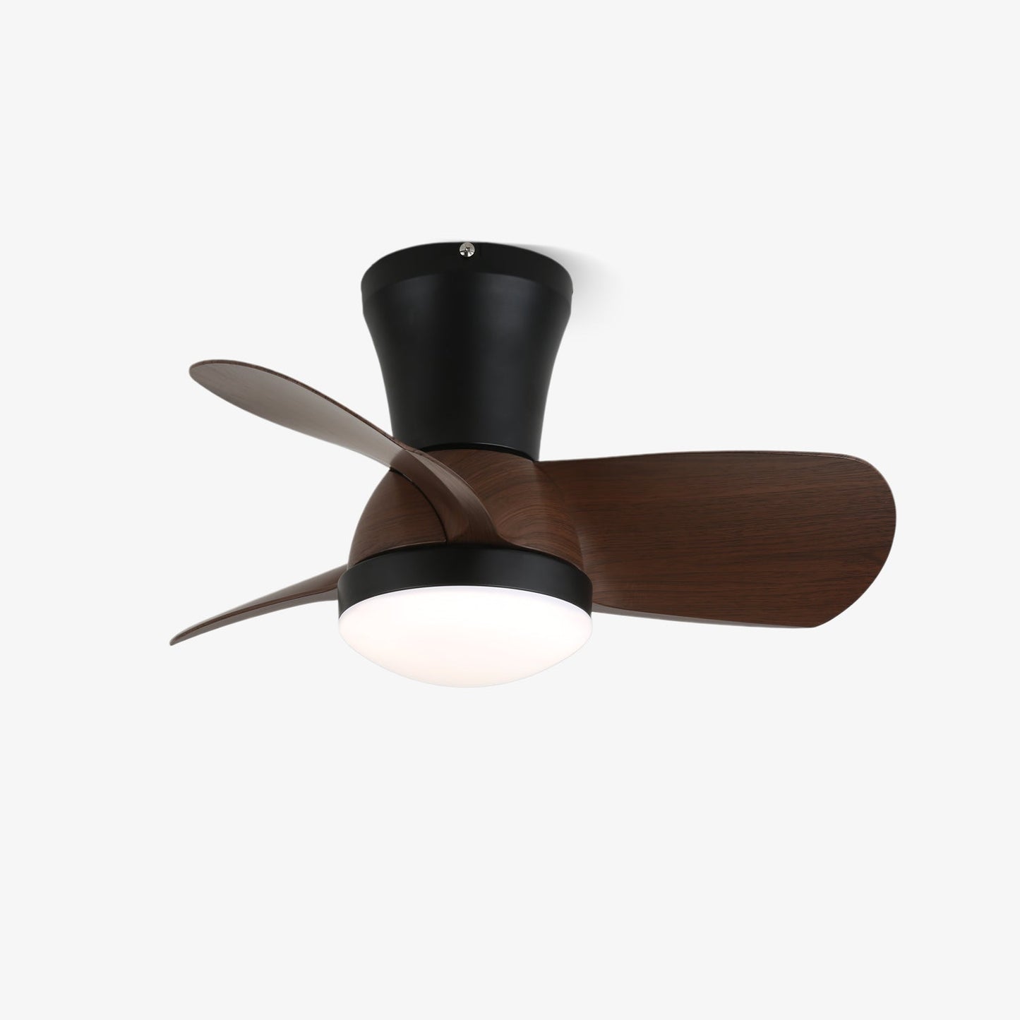 Moderne Plafondventilator met Verlichting in Hout en Wit Ø61 cm – Stille Ventilator met LED 24W, 6 Snelheden en Afstandsbediening voor Woonkamer, Slaapkamer of Kantoor