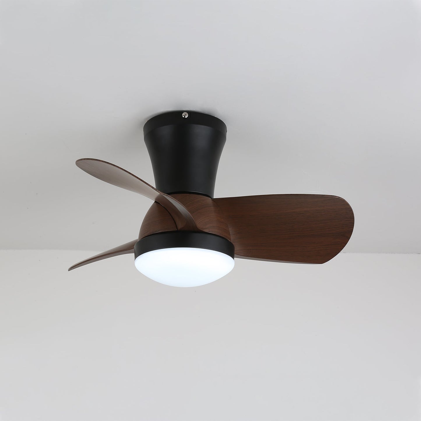 Moderne Plafondventilator met Verlichting in Hout en Wit Ø61 cm – Stille Ventilator met LED 24W, 6 Snelheden en Afstandsbediening voor Woonkamer, Slaapkamer of Kantoor