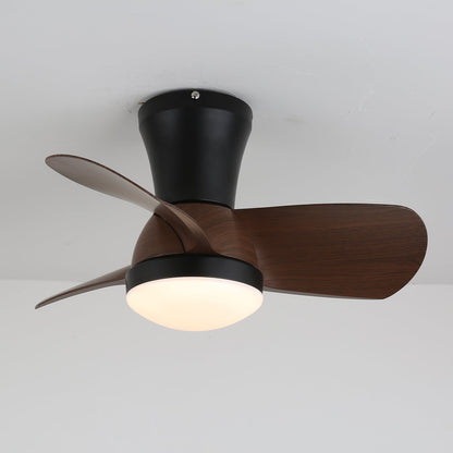 Moderne Plafondventilator met Verlichting in Hout en Wit Ø61 cm – Stille Ventilator met LED 24W, 6 Snelheden en Afstandsbediening voor Woonkamer, Slaapkamer of Kantoor