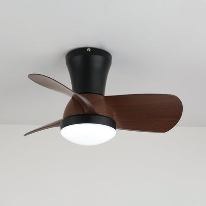 Moderne Plafondventilator met Verlichting in Hout en Wit Ø61 cm – Stille Ventilator met LED 24W, 6 Snelheden en Afstandsbediening voor Woonkamer, Slaapkamer of Kantoor