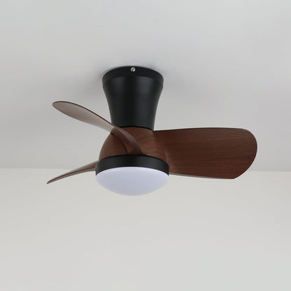 Moderne Plafondventilator met Verlichting in Hout en Wit Ø61 cm – Stille Ventilator met LED 24W, 6 Snelheden en Afstandsbediening voor Woonkamer, Slaapkamer of Kantoor