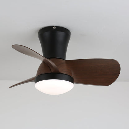 Moderne Plafondventilator met Verlichting in Hout en Wit Ø61 cm – Stille Ventilator met LED 24W, 6 Snelheden en Afstandsbediening voor Woonkamer, Slaapkamer of Kantoor