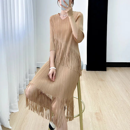 Zomerjurk Verfijnd Stijl Kwast Detail