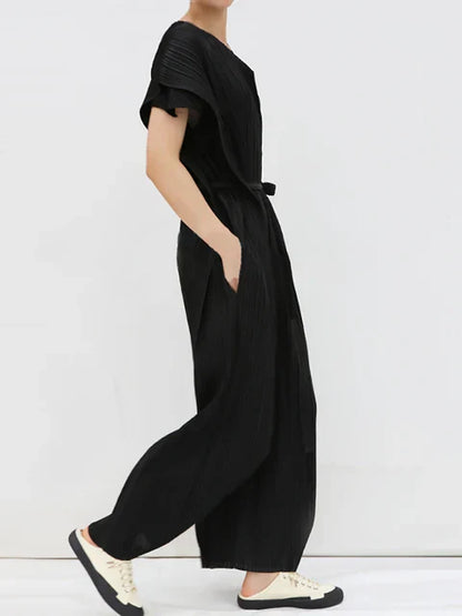 Elegante Jumpsuit voor Vrouw Zonder Mouwen Geplisseerd - StudioMarella