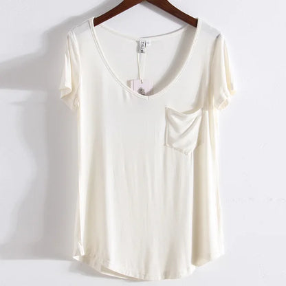 Vrouwen T-Shirts Zomerse Modal Korte Mouw - StudioMarella