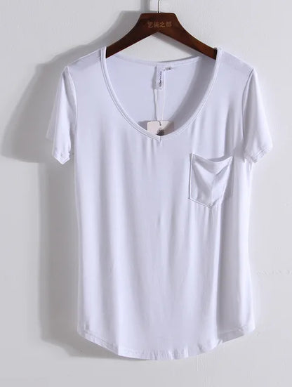 Vrouwen T-Shirts Zomerse Modal Korte Mouw