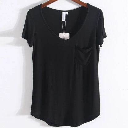 Vrouwen T-Shirts Zomerse Modal Korte Mouw