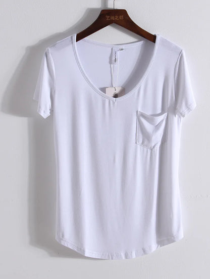 Vrouwen T-Shirts Zomerse Modal Korte Mouw