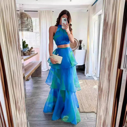 Luxe Zomerset: Sleeveless Top en Lange Rok