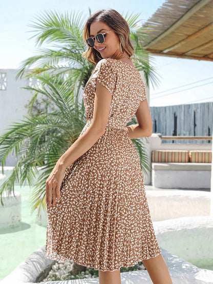 Bloemenjurk voor Vrouw Lente Zomer Chic Model