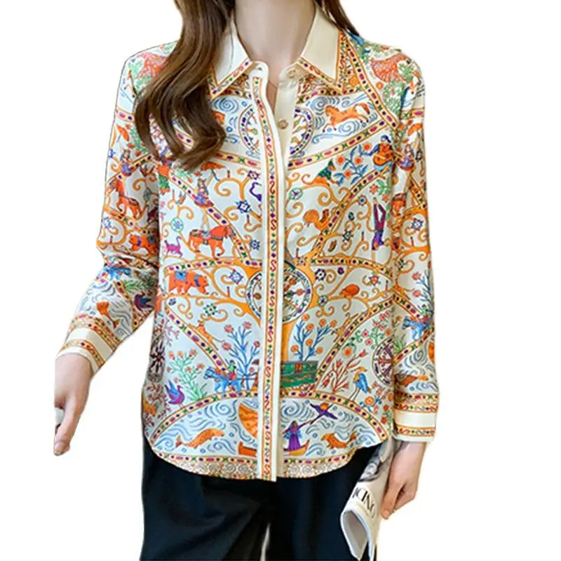 Bloemenprint Blouse voor Dames Vrouwen Zomerjurk Stijlvol