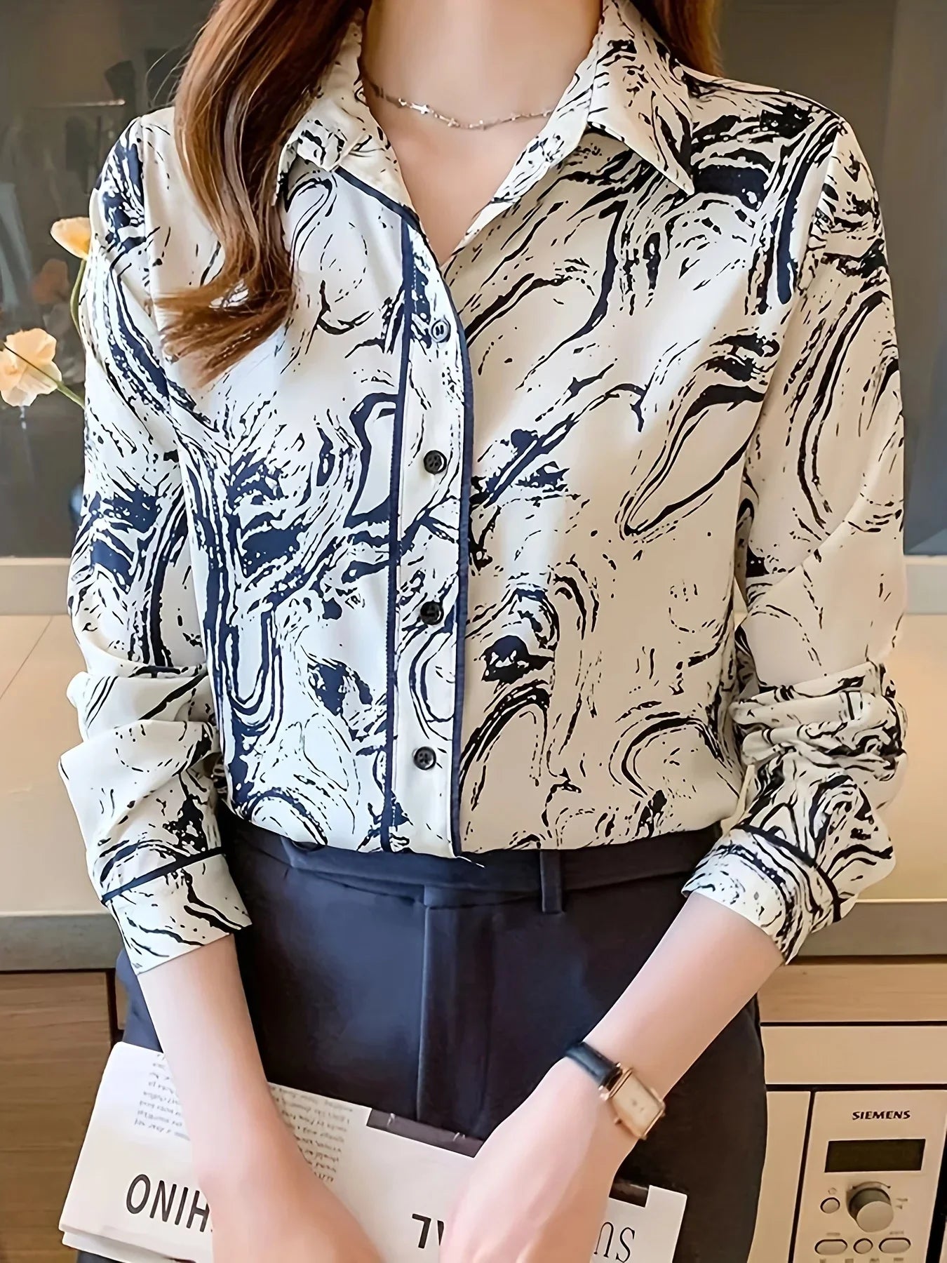Vrouwelijke Bloemenprint Shirts Modieuze Zomerjurk Stijl