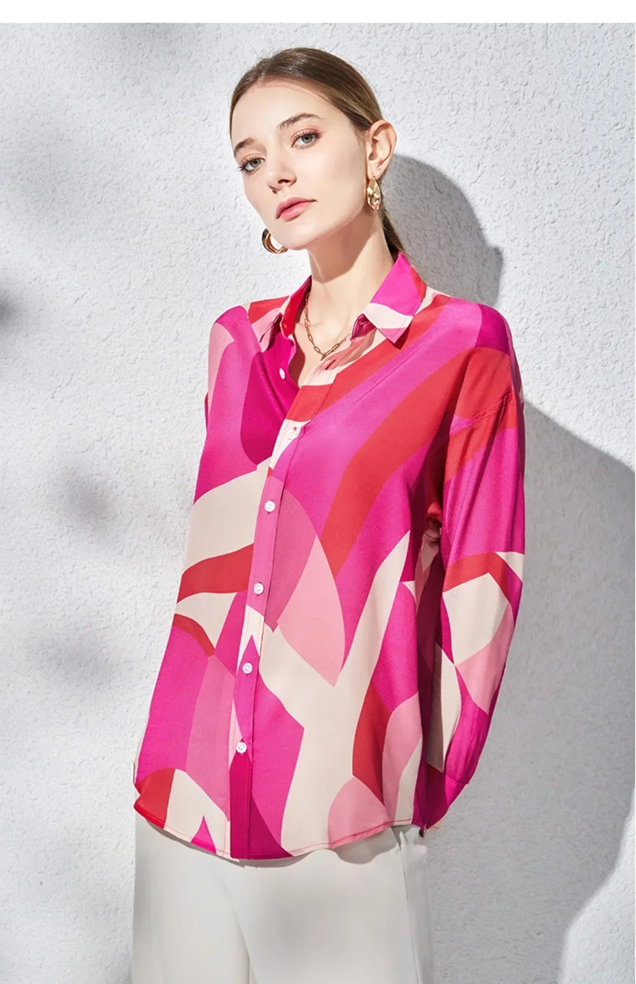 Damesblouse Button-Down Stijl Vrouwelijke Klassieke Look