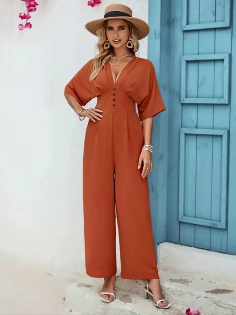 Dames Jumpsuit Wijde Broek Zomerse Elegante Jurk - StudioMarella