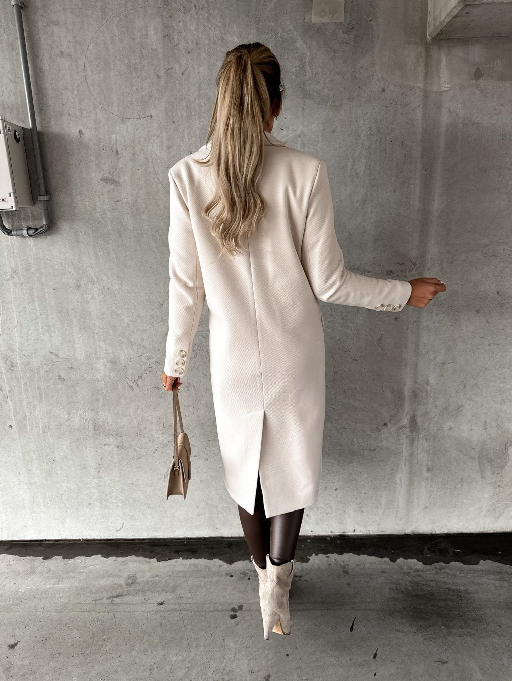 Dames Leren Jas Lange Quinn Stijlvolle Look