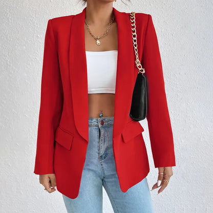 Dames Blazer Modern Stijl Met Stretch