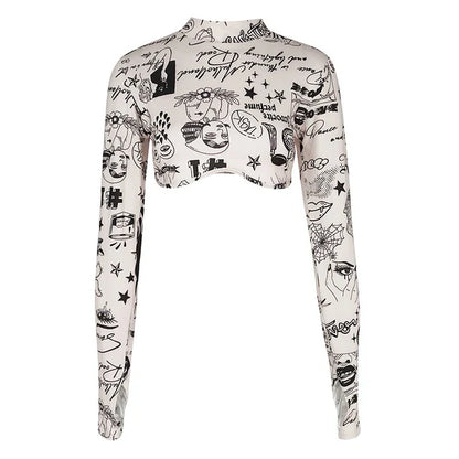 Vrouwelijke Crop Top met Mooi Patroon Print - StudioMarella