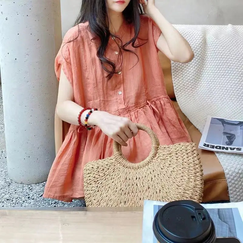 Vrouwelijke Blouse met Ruffles en Kant Details