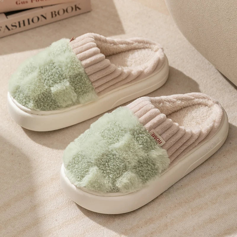 Pluche Pantoffels Warm en Zachtaanvoelend Gebloemd Design