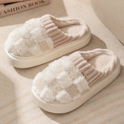 Pluche Pantoffels Warm en Zachtaanvoelend Gebloemd Design