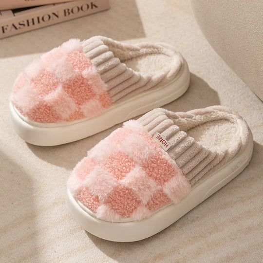 Pluche Pantoffels Warm en Zachtaanvoelend Gebloemd Design - StudioMarella