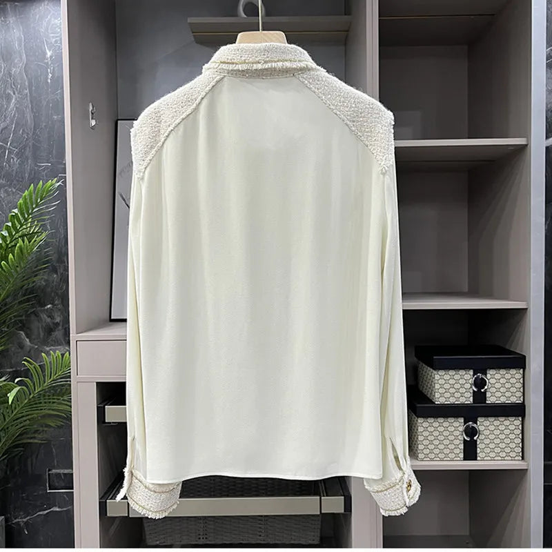 Vrouw Blouse Lange Mouwen Elegante Mode