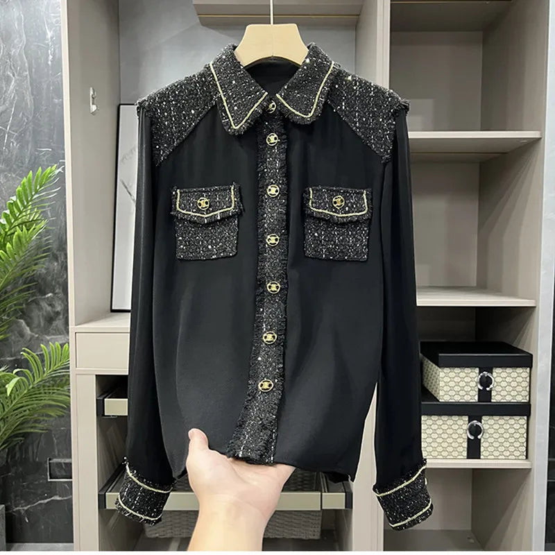 Vrouw Blouse Lange Mouwen Elegante Mode