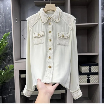 Vrouw Blouse Lange Mouwen Elegante Mode