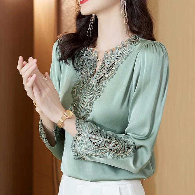 Vrouwen Blouses Zijde Lente Collectie 2024 - StudioMarella