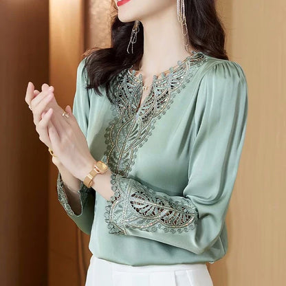 Vrouwen Blouses Zijde Lente Collectie 2024 - StudioMarella