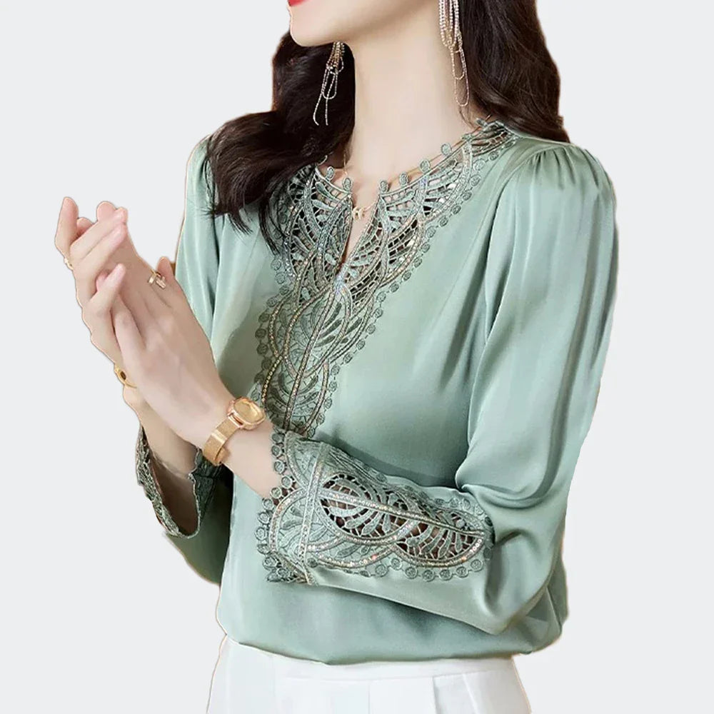 Vrouwen Blouses Zijde Lente Collectie 2024