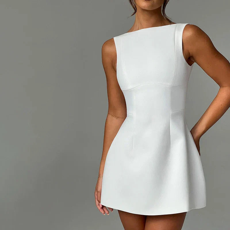Zomerjurk Mini Wit Jurkje voor Vrouw 2024