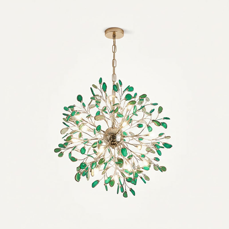 Hanglamp Kroonluchter Natuurlijk Agaat Metaal Goud Multicolor G4 12-18 Lichts Woonkamer