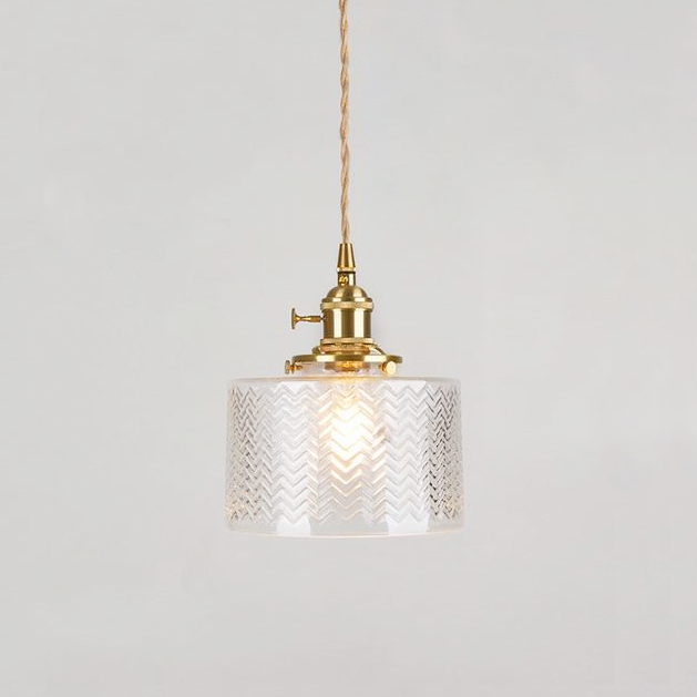 Hanglamp Geribbeld Glas Messing Japans Retro E27 Eetkamer Keuken Wit Groen