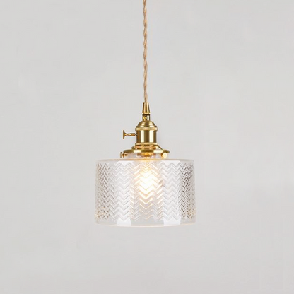 Hanglamp Geribbeld Glas Messing Japans Retro E27 Eetkamer Keuken Wit Groen