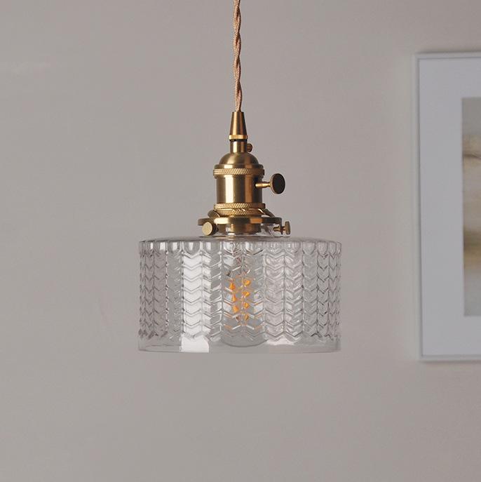 Hanglamp Geribbeld Glas Messing Japans Retro E27 Eetkamer Keuken Wit Groen