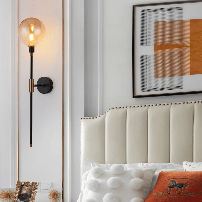 Moderne Glazen Wandlamp – Minimalistische Verlichting met Helder Glas – Beschikbaar in 3 Kapkleuren