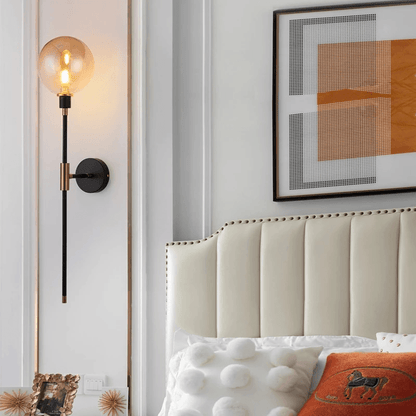 Moderne Glazen Wandlamp – Minimalistische Verlichting met Helder Glas – Beschikbaar in 3 Kapkleuren