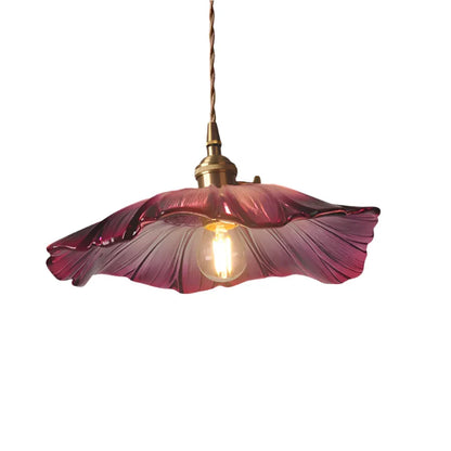 Hanglamp Bloemenontwerp met Glazen Kap voor Eetkamer en Slaapkamer