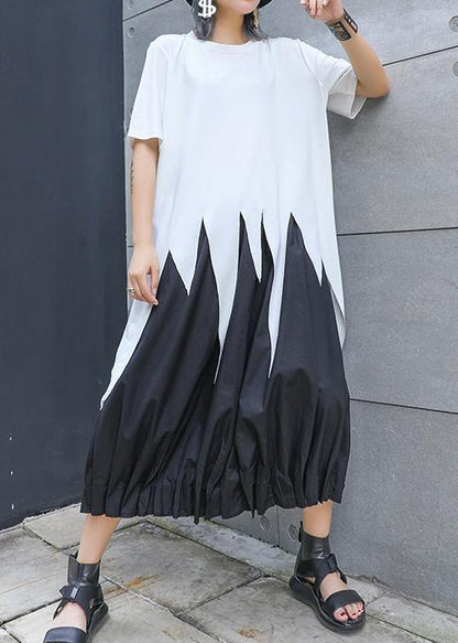 Witte Zomer Top Asymmetrisch O-Hals Moderne Design