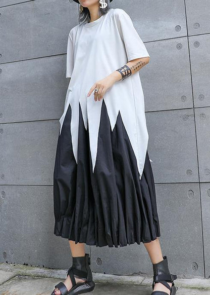 Witte Zomer Top V-hals Asymmetrisch