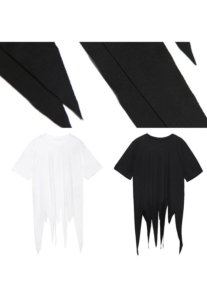 Witte Zomer Top Asymmetrisch O-Hals Moderne Design