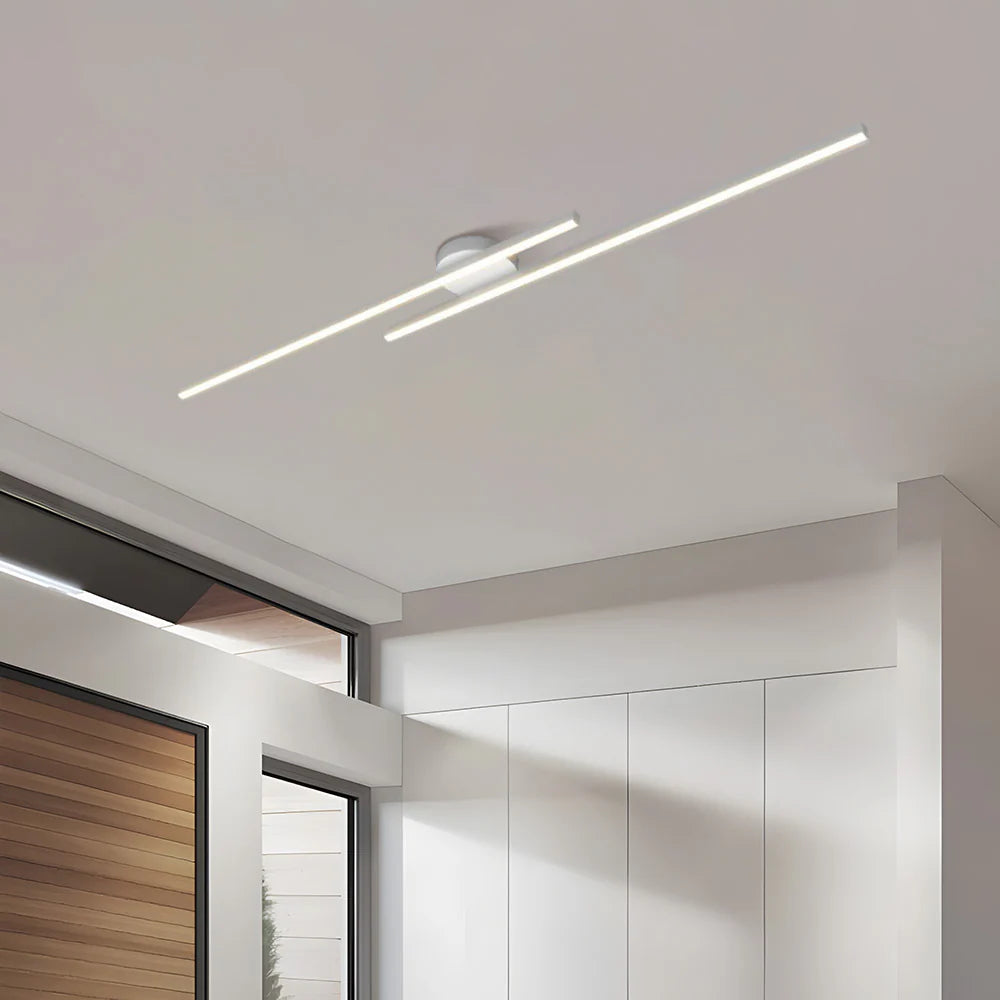 Langwerpige LED Plafondlamp Aluminium Dimbaar Modern 60cm 90cm 120cm Zwart Wit Goud