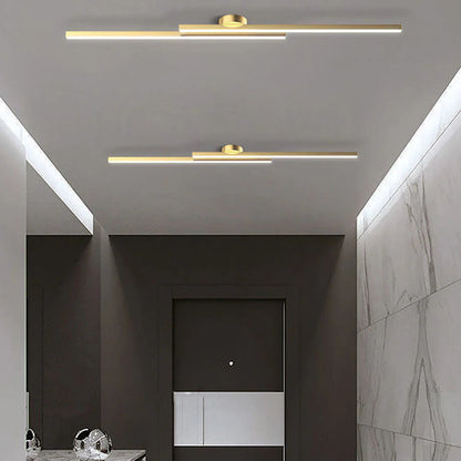 Langwerpige LED Plafondlamp Aluminium Dimbaar Modern 60cm 90cm 120cm Zwart Wit Goud