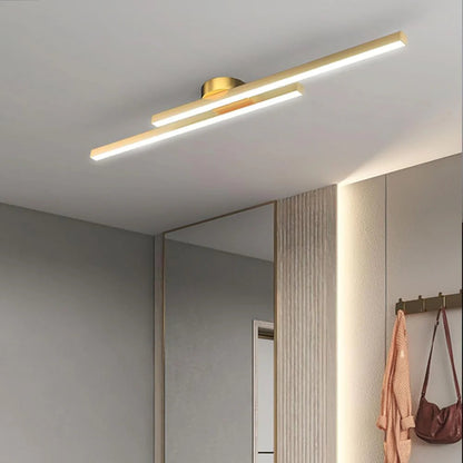 Langwerpige LED Plafondlamp Aluminium Dimbaar Modern 60cm 90cm 120cm Zwart Wit Goud