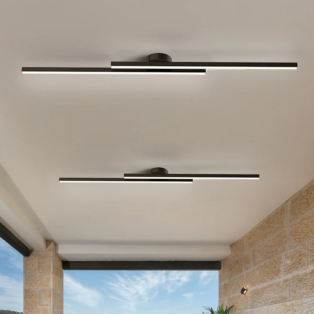 Langwerpige LED Plafondlamp Aluminium Dimbaar Modern 60cm 90cm 120cm Zwart Wit Goud