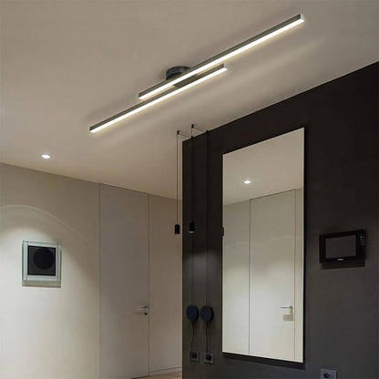 Langwerpige LED Plafondlamp Aluminium Dimbaar Modern 60cm 90cm 120cm Zwart Wit Goud