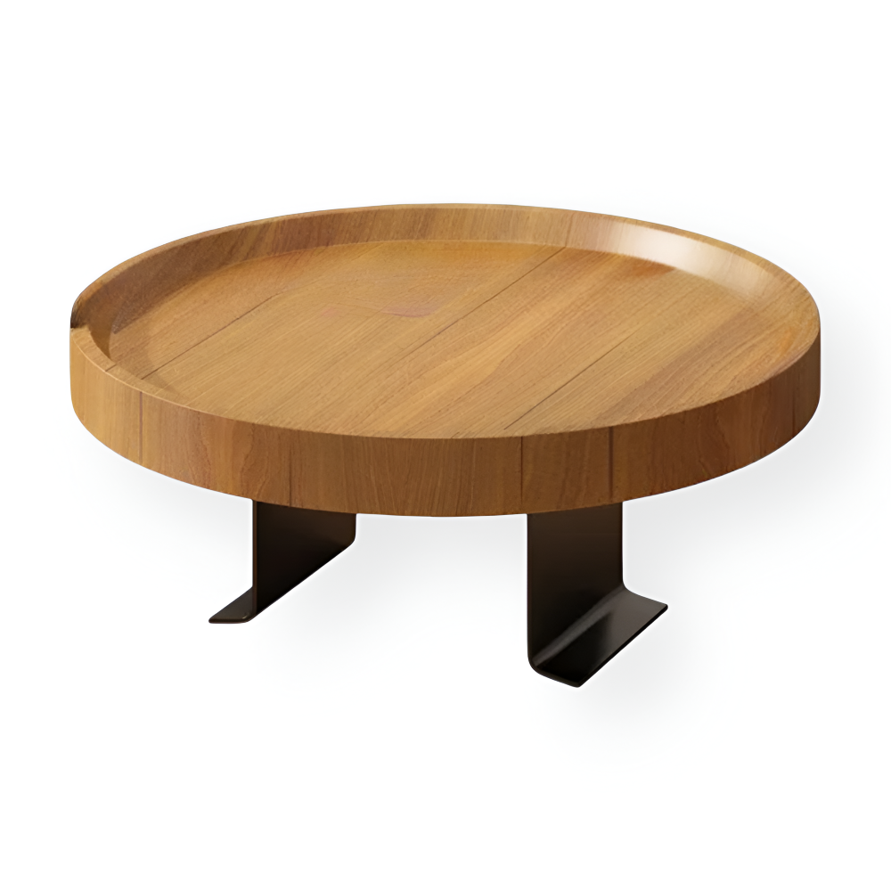 Ronde Bijzettafel voor Bankleuning - Klaptafel voor Snacks en Drankjes
